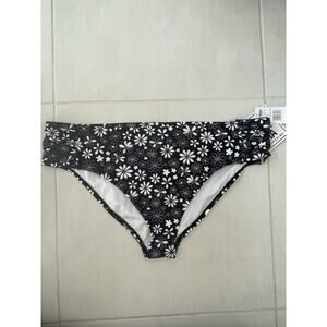 California Sunshine Swim Bikini Bottom Mid High Rise Floral